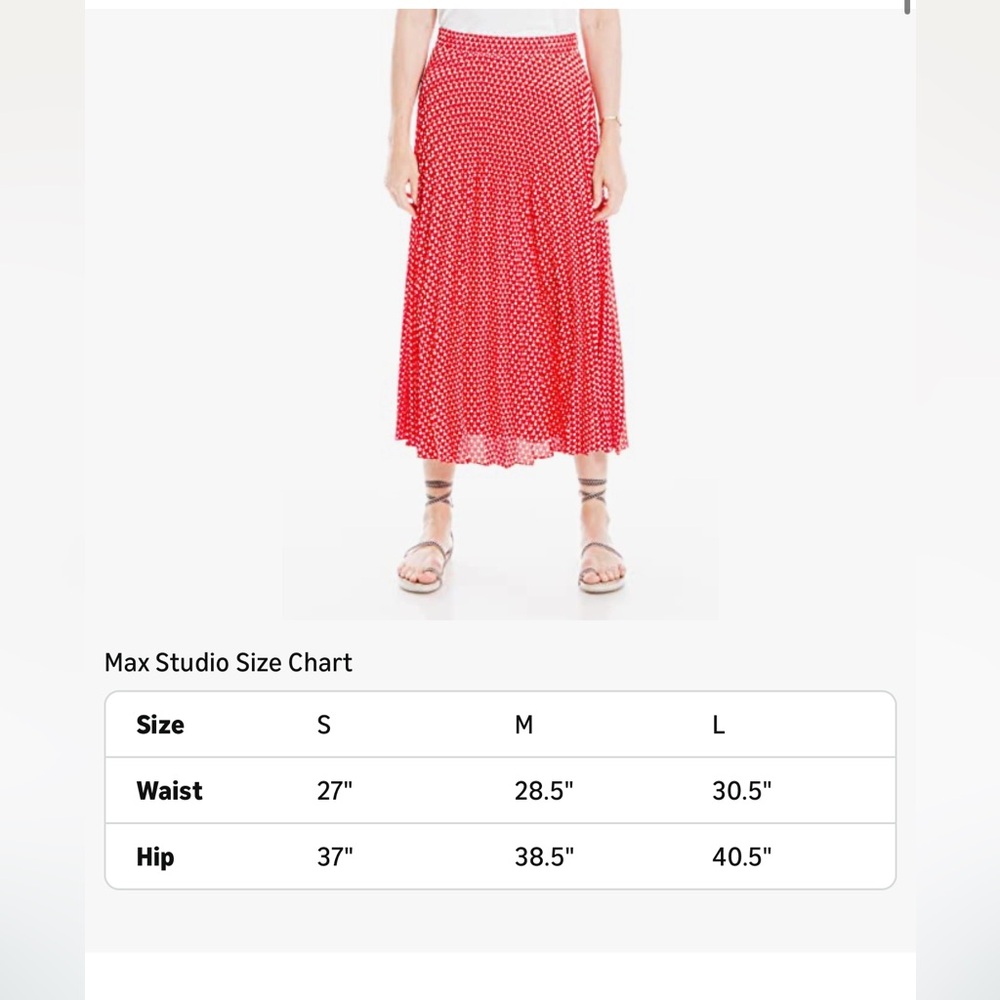 Max Studio Red And White Patterned Maxi Skirt - image 4